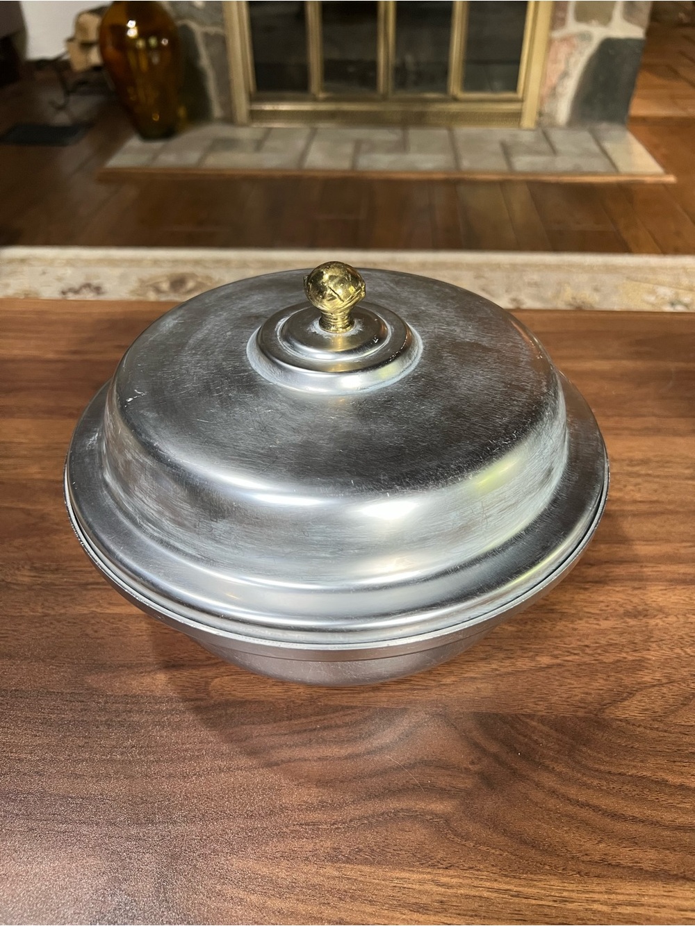 Vtg Kensington 1930s - 1950s Art Deco Casserole Brass Knob